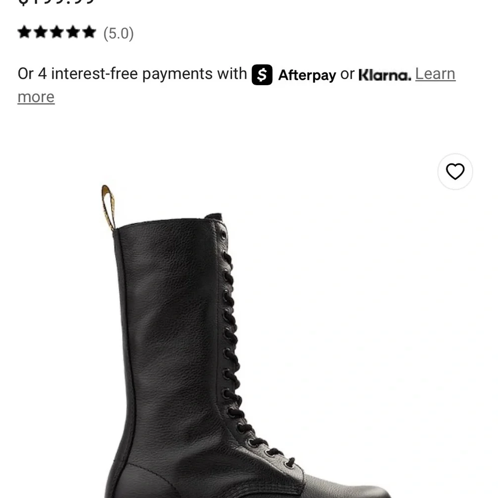 Womens Dr. Martens 1B99 Mid-Calf Boot - Black, 14 eye - Picture 2 of 7